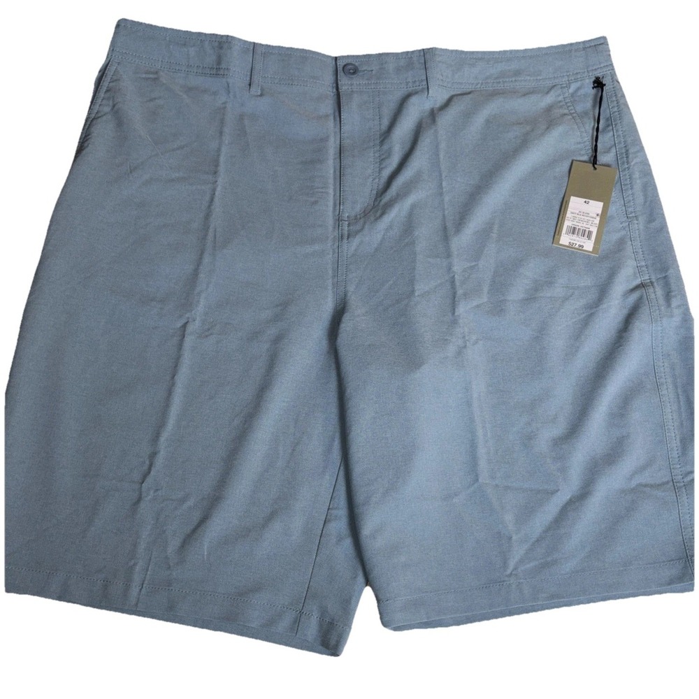 Goodfellow & Co Mens 42" Big & Tall Hybrid Swim Shorts Dusty Blue 10"inseam